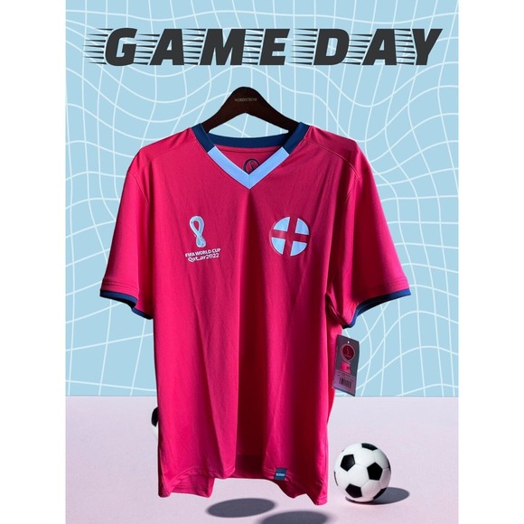 Men's FIFA World Cup Classic Secondary Short Sleeve Jersey England Size XL - Picture 1 of 6